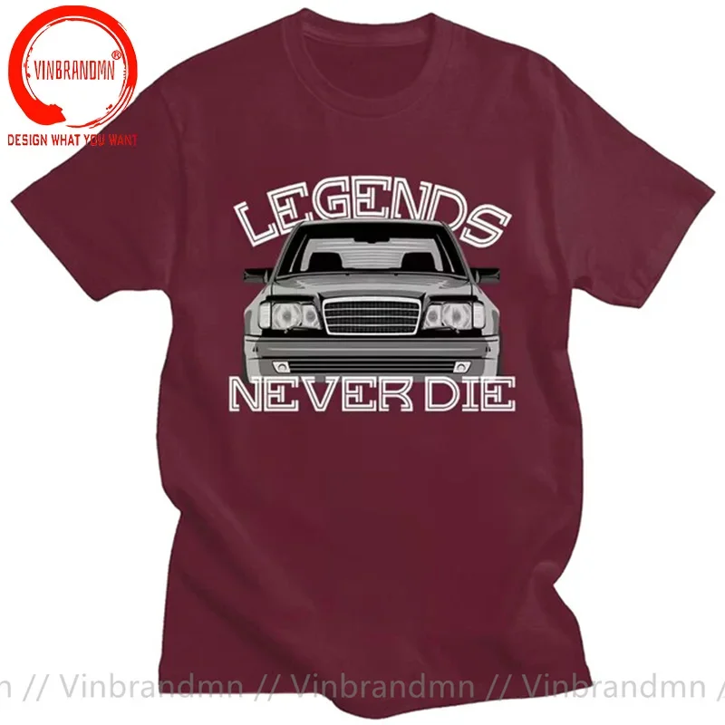 Vintage Style Drive The Classic W124 T shirt for men Legends Never Die T-shirt Youth Boys Car Styling Tee Shirt hombres view 5