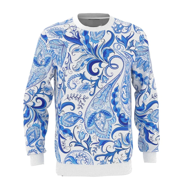 Bluza jesienno-zimowa Odzież męska Bluzy z długim rękawem Bluzy z nadrukiem 3D Grzyb Szkielet Streetwear Bluzy Moda