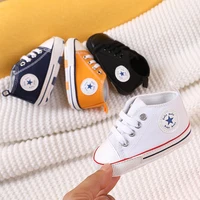 0-18 Months Baby Canvas Classic Sports Shoes Newborn Boys and Girls Printed Star First Walkers Shoes Infant Anti slip Baby Shoes 5