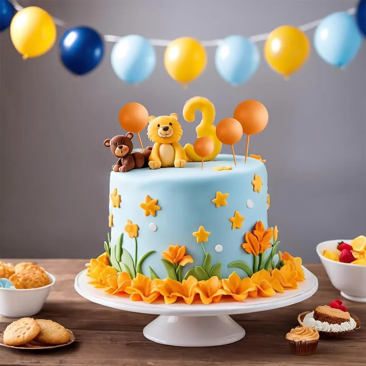 20pcs Ball Cake Topper Decorations Mini Balloons Cake Topper Sticks Orange Balls for Wedding Birthday Aniversary Cake Decoratio - Image 5