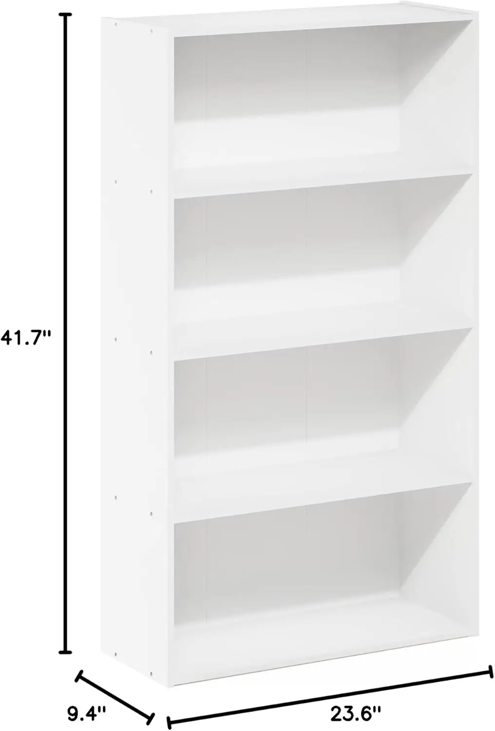 Pasir 4-Tier Bookcase/Bookshelf/Storage Shelves, White