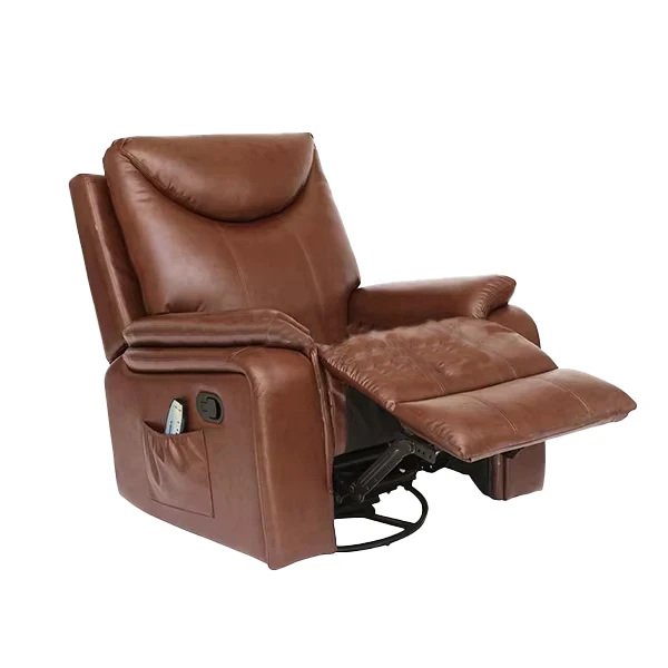 أريكة جلدية مخصصة منجدة وإطار خشبي كرسي تدليك لكبار السن لغرفة المعيشة المنزلية #1