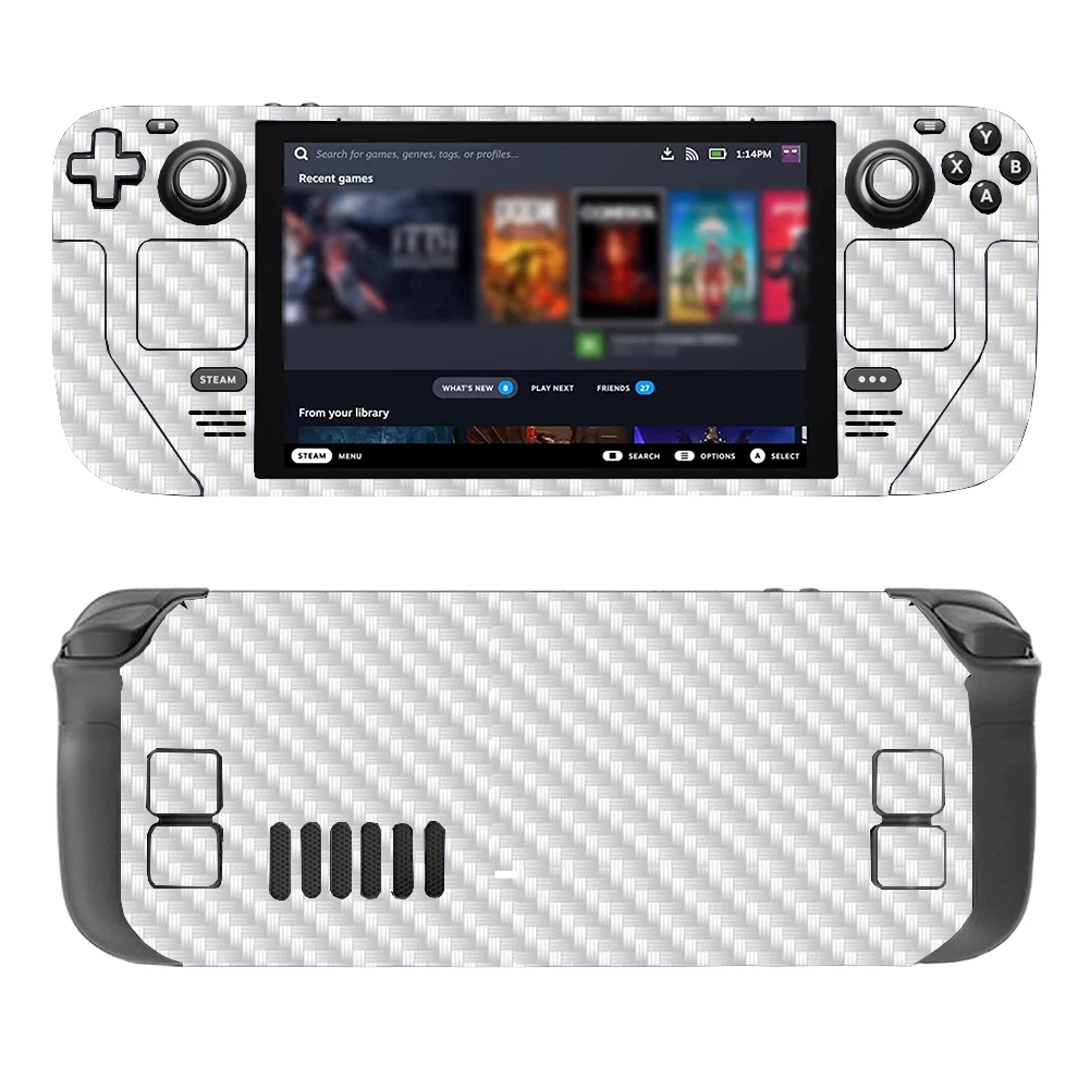 carbon fiber Skin Vinyl for Steam Deck Console Full Set Protective Decal Wrapping Cover For Valve Console Premium Stickers