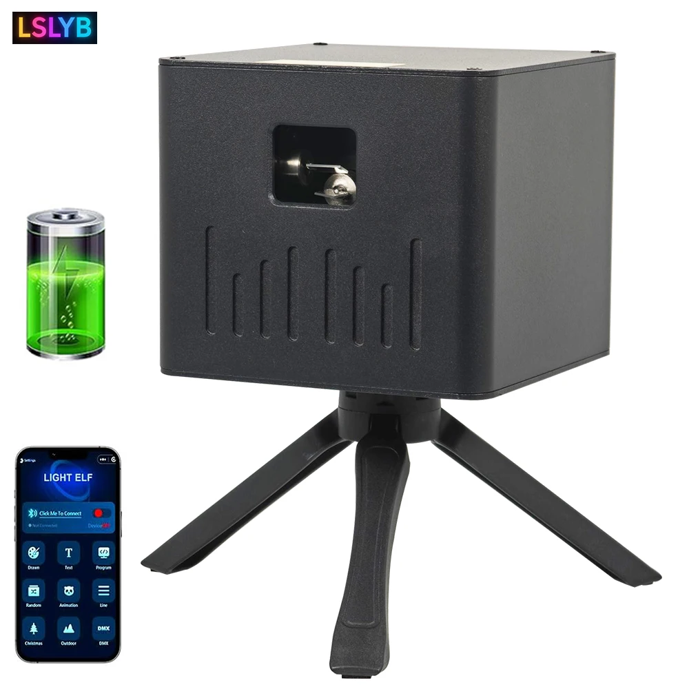 

1W RGB Rechargeable Laser Animation Machine Bluetooth App Custom Animation DIY Function Stage Light Battery Powered