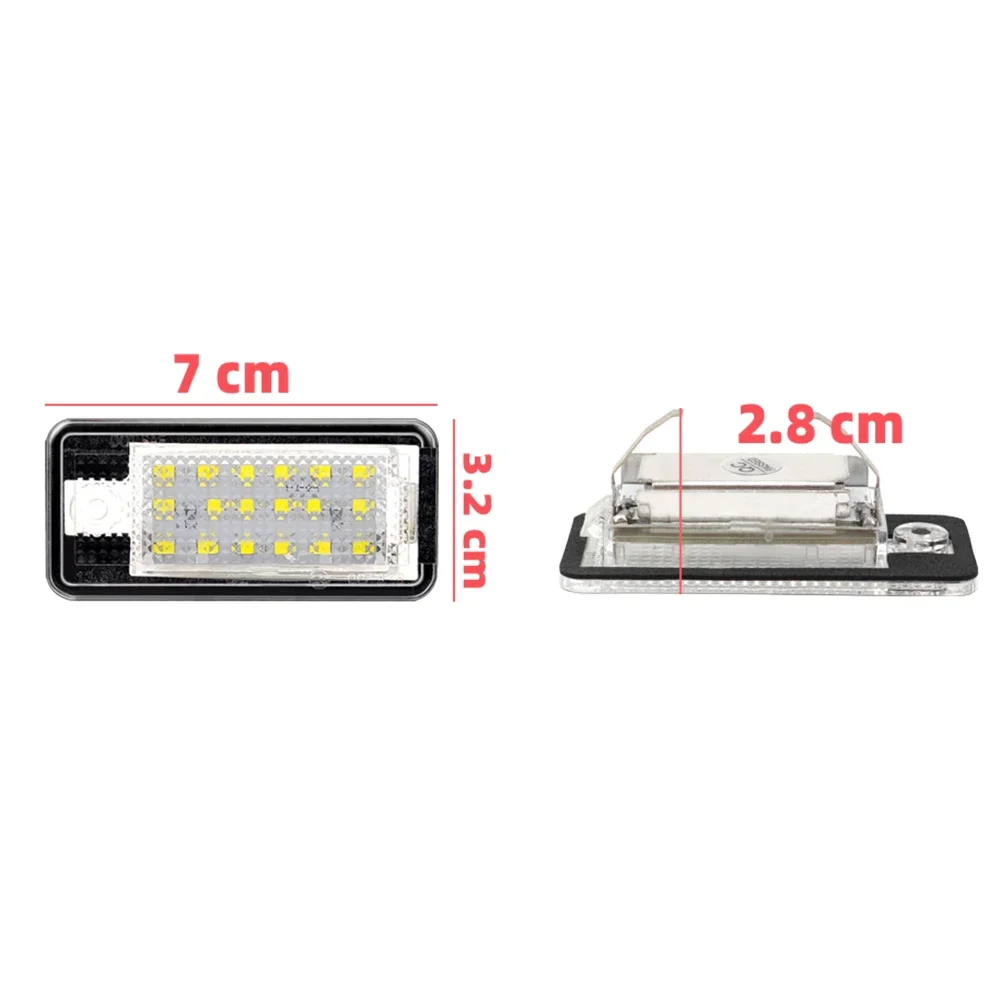 2pcs For Audi LED Number Plate Light A3 A4 S4 RS4 B6 B7 A6 RS6 S6 C6 S5 Q7 A8 S8 Avant Canbus Error Free License Plate Lamp image 3
