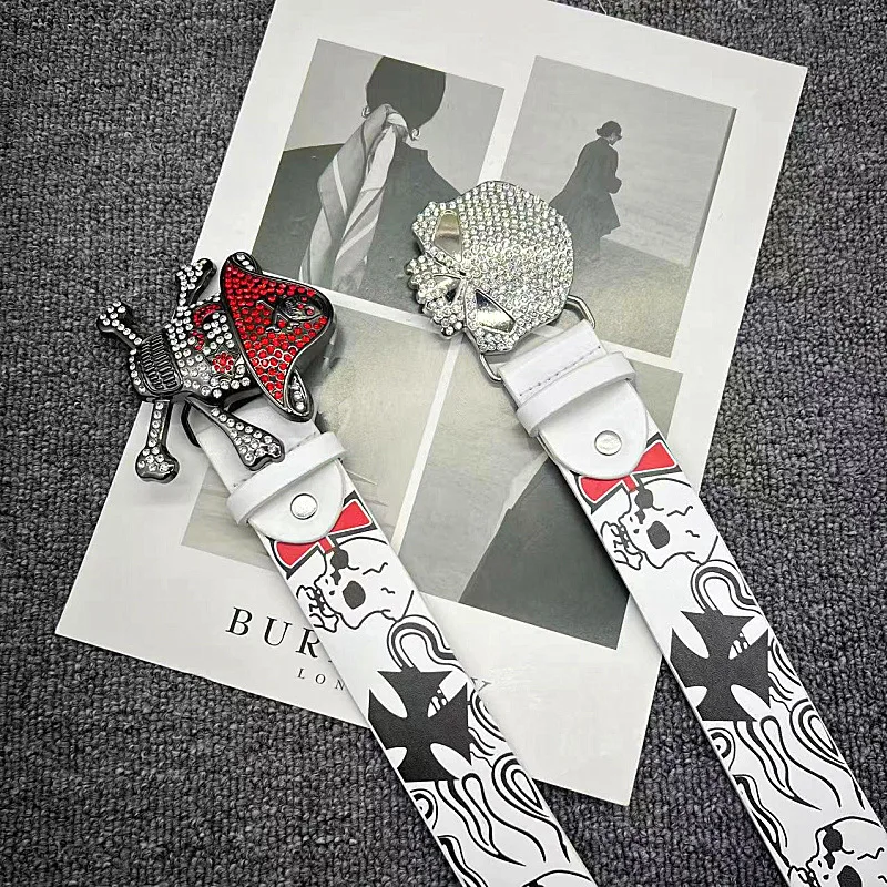 فاخر الرجال النساء قبعات رعاة البقر الغربية للجينز الشرير الصخرة كريستال رصع حزام مع الماس بنج بنج حجر الراين حزام الفتيات