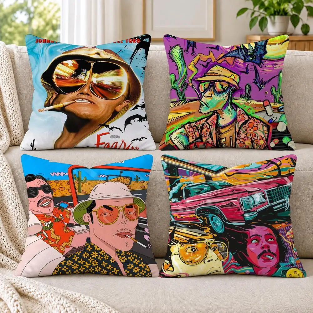 Fear Loathing Las Vegas Cushion Cover Short Plush Double-Sided Printing Sofa Bedroom Living Room Throw Pillow Cover Home Decor