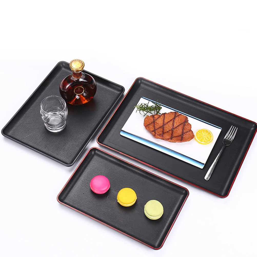 

Wood Grain Tray Food Storage Kitchen Fruit Decorative Tea Household Teahouse Plate Serving Container Coffee Table Decorations
