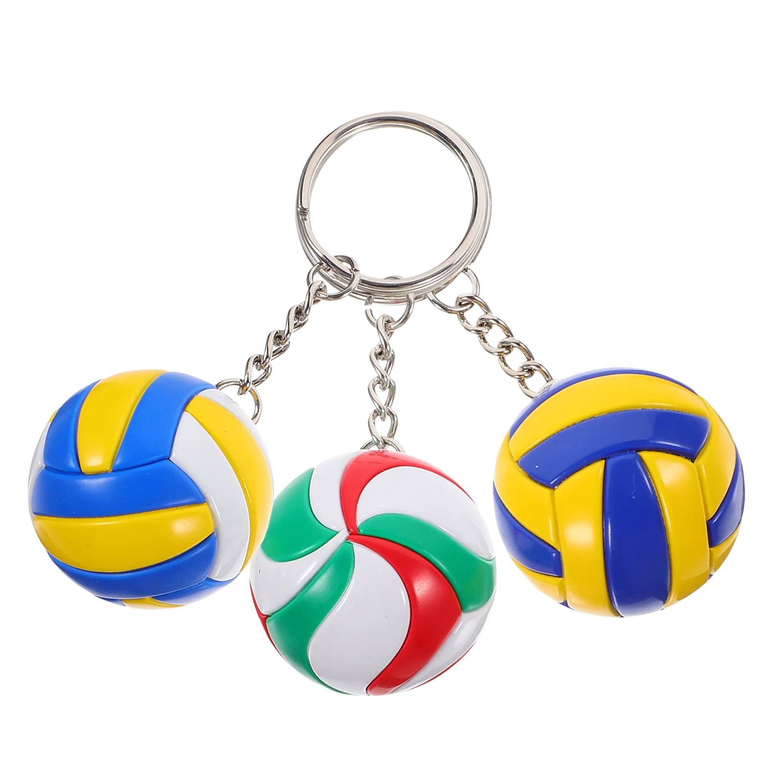 Creative Mini 3D Volleyball Key Chain PU Ball Bag Pendant Keyring Car Keychain Sports Souvenirs Gifts Portable Keyring