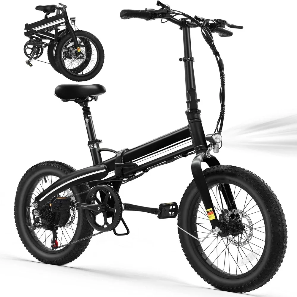 

Electric Bike for Adults 750W Motor(Peak 1000W),50Miles, 20" Fat Tire Folding Electric Bicycle,with 35 Speed and Seat Suspension