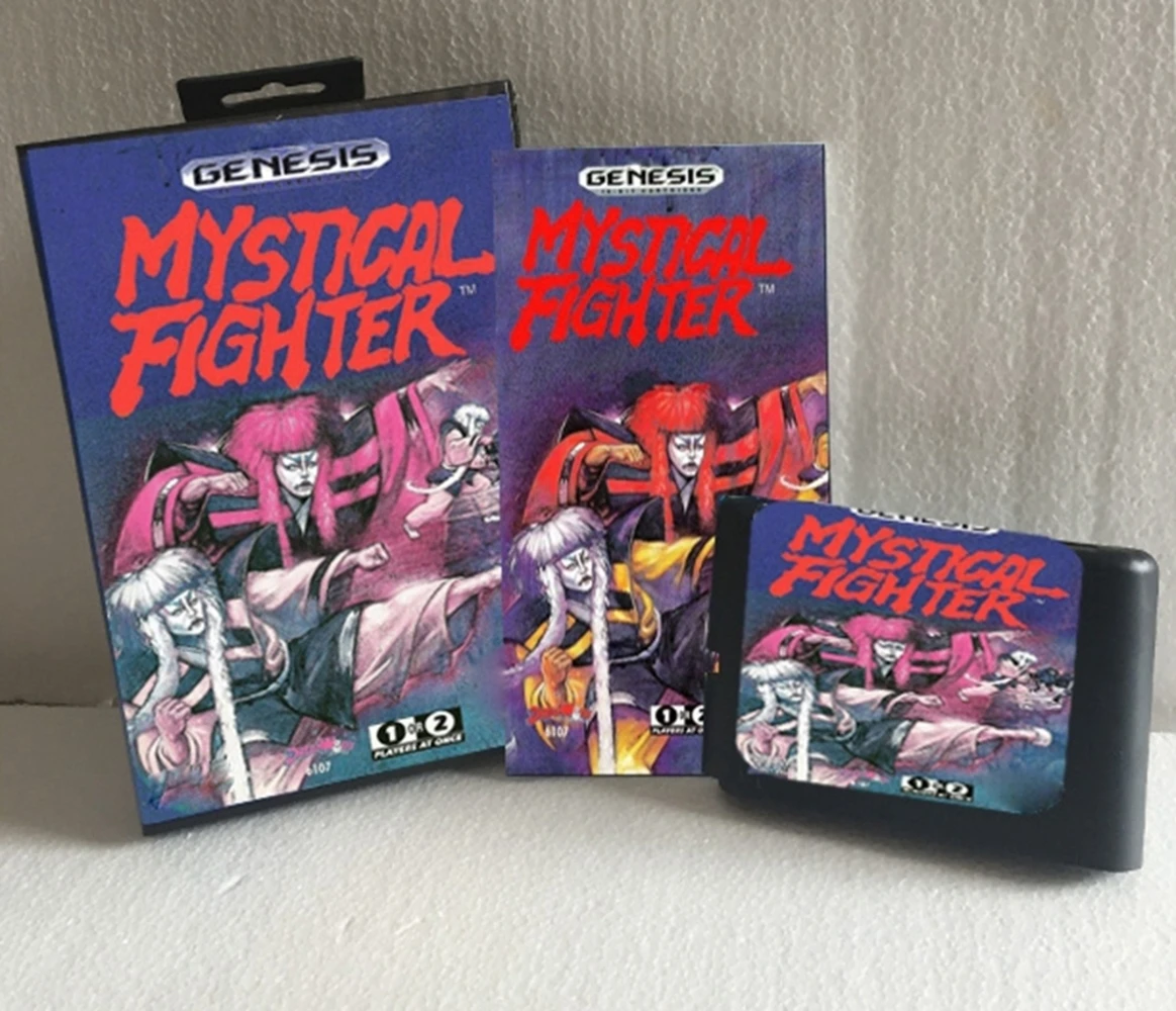 

Mystical Fighter With US Box And Manual Book 16Bit MD Game Card For Sega MegaDrive Genesis Consoles