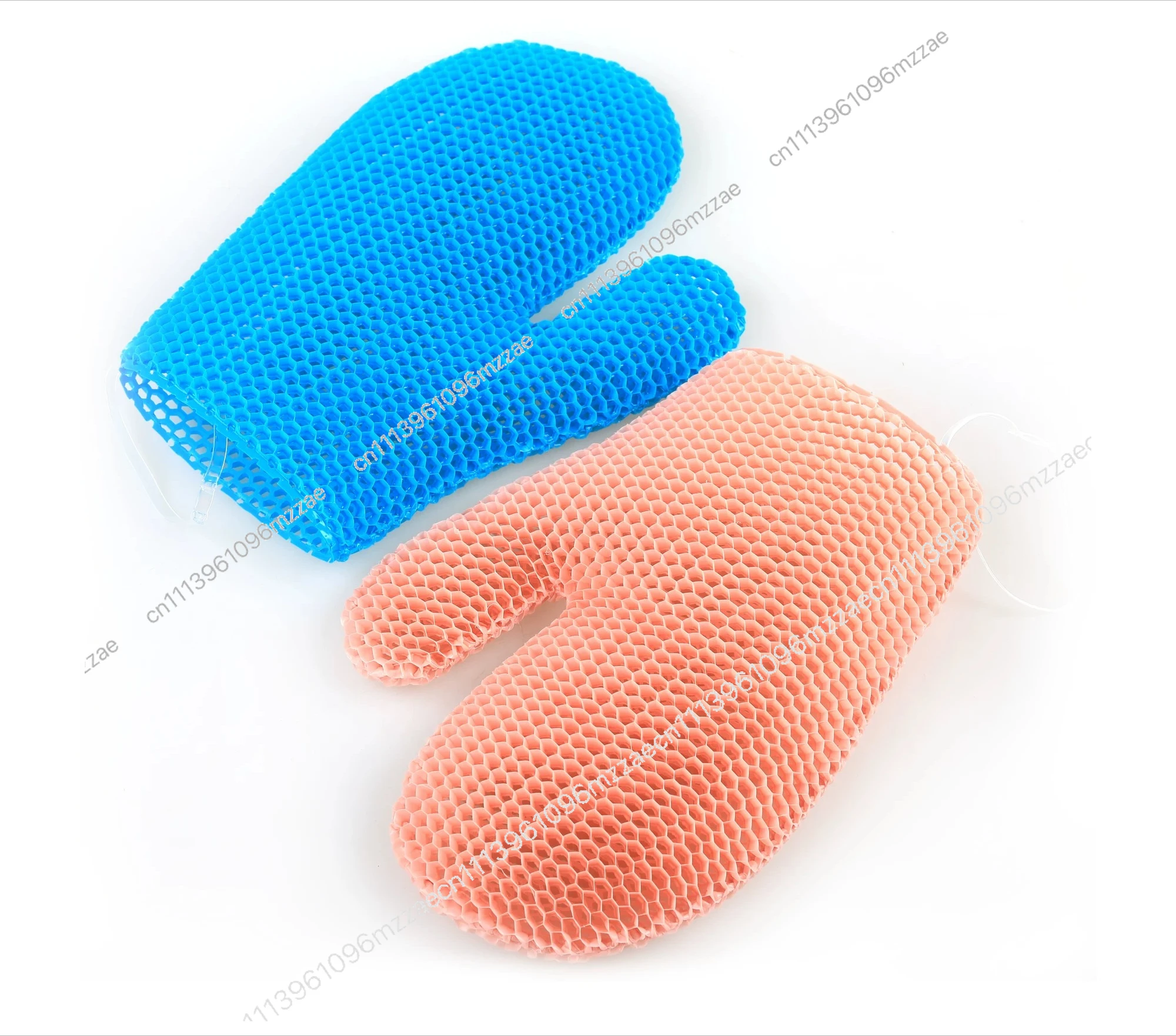 Antibacterial Cleaning Bath Gloves, Exfoliating Bath Scrub Back Towel, Makeup Remover Finger Cover