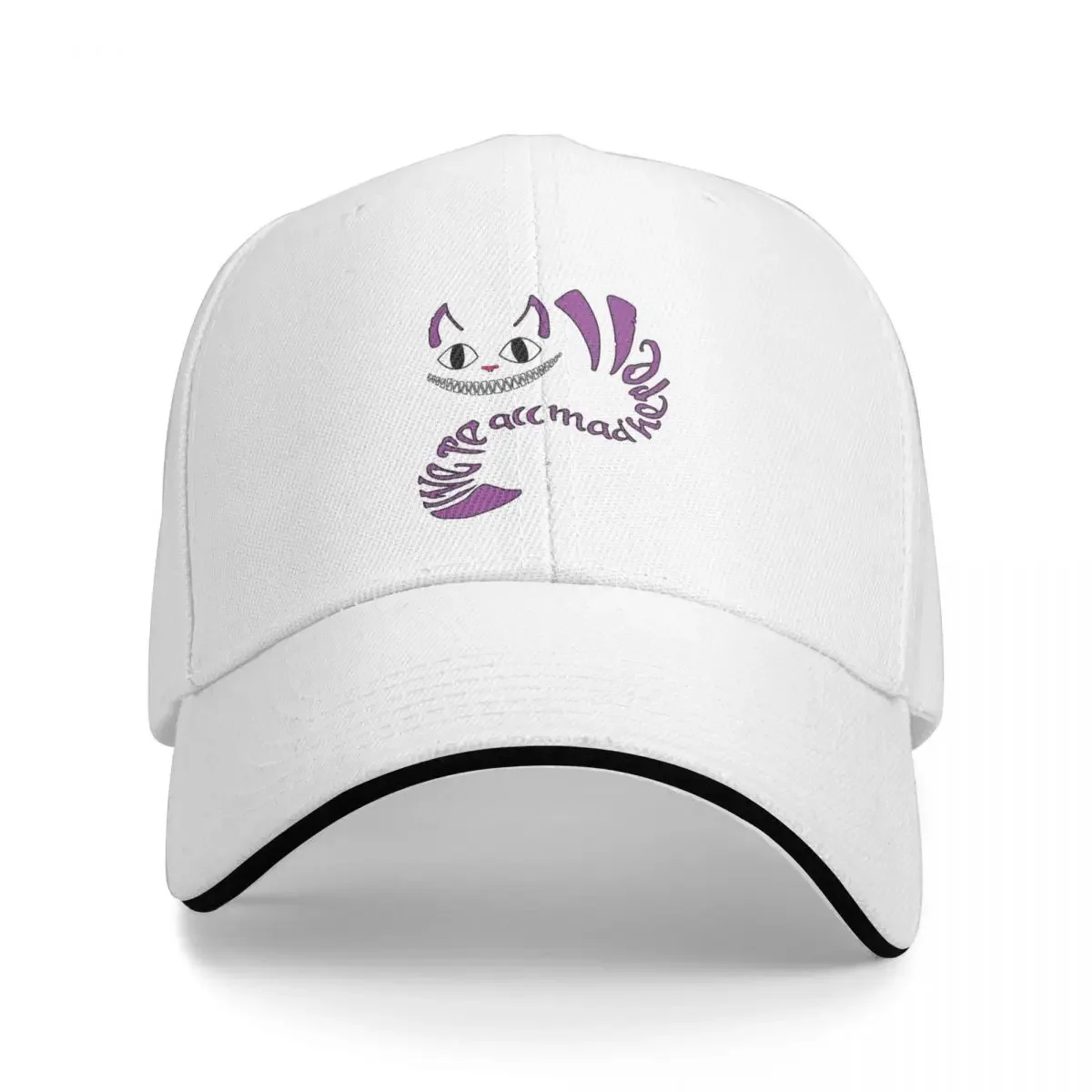 

We're All Mad Here Baseball Cap cap Sunscreen horse hat Men's cap Women's