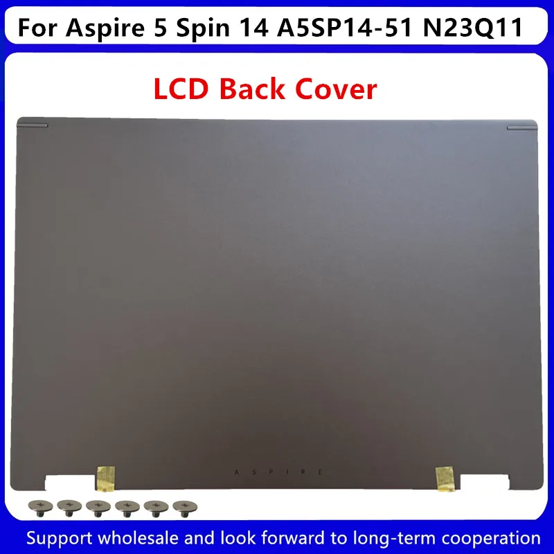 Tampa traseira LCD para Aspire 5 Spin 14, A5SP14-51, N23Q11, cinza, novo