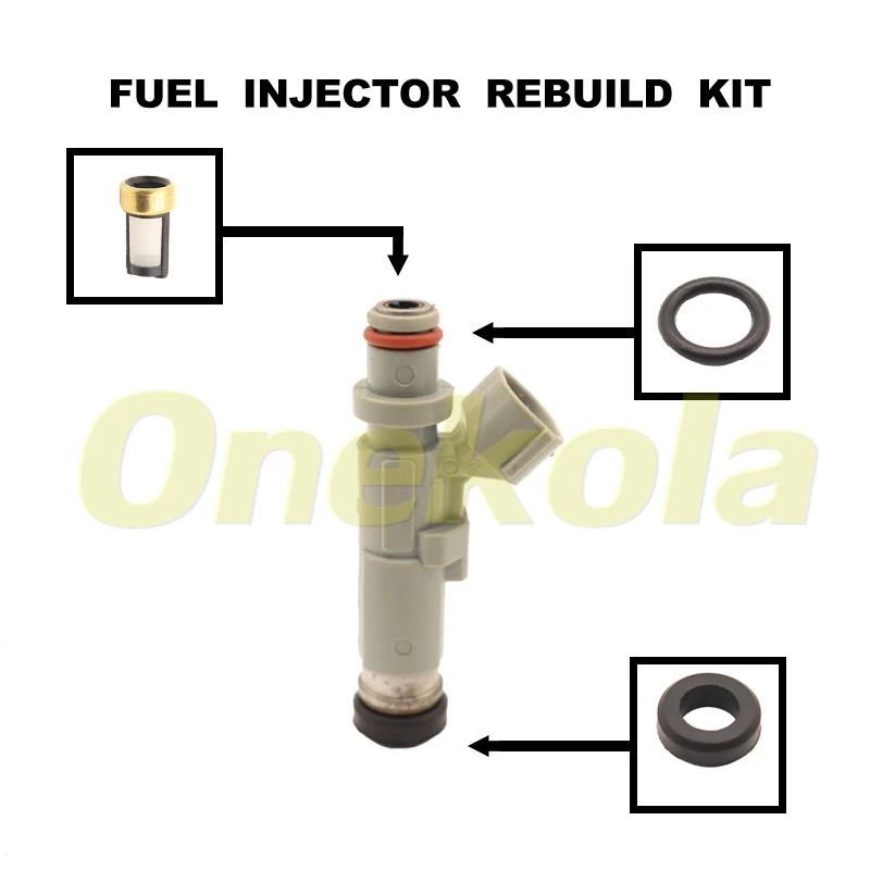 Fuel Injector Service Repair Kit Filters Orings Seals Grommets for Toyota 1996-2001 Chaser Mark 2 01-04 Verossa 23250-46070