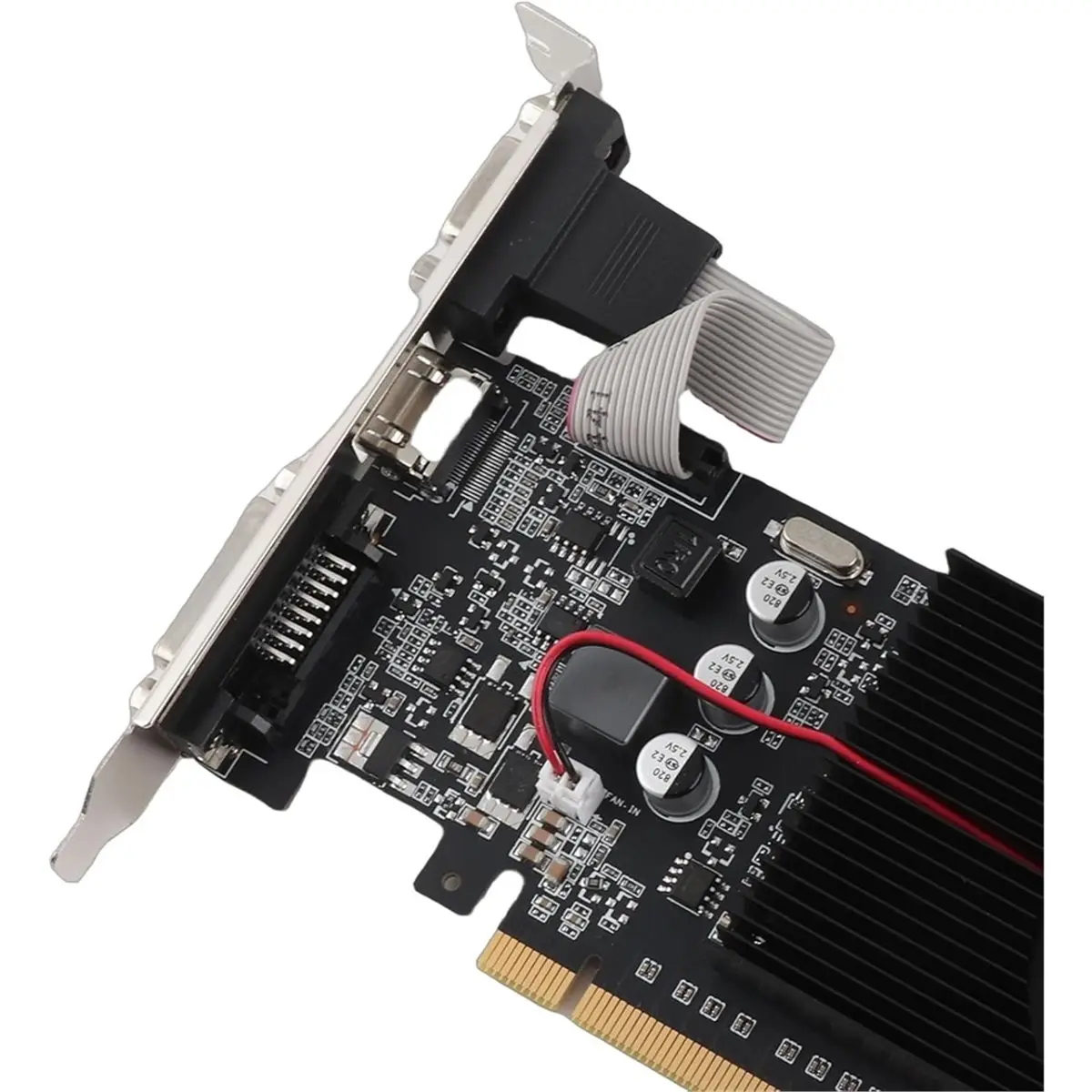 

Видеокарта A73T GT210, игровая видеокарта DDR3 1 ГБ 64-бит с портами DVI и VGA, PCIe 2.0, компьютерная видеокарта для офиса