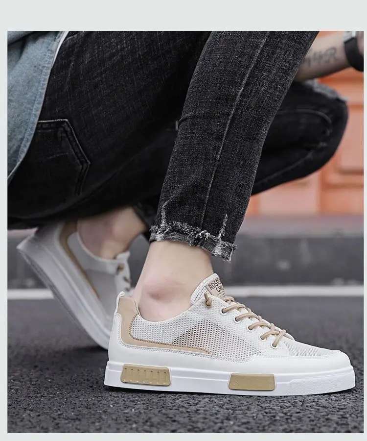 Breathable Mesh Sneakers Summer Men Comfort Flat Shoes Luxury Males Lightweight Loafers Non-Slip Mens Tennis Shoes