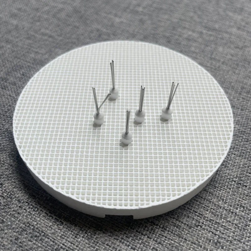 5pcs Amann Girrbach Steel Pins with1pc Dental Lab Honeycomb Round Firing Trays