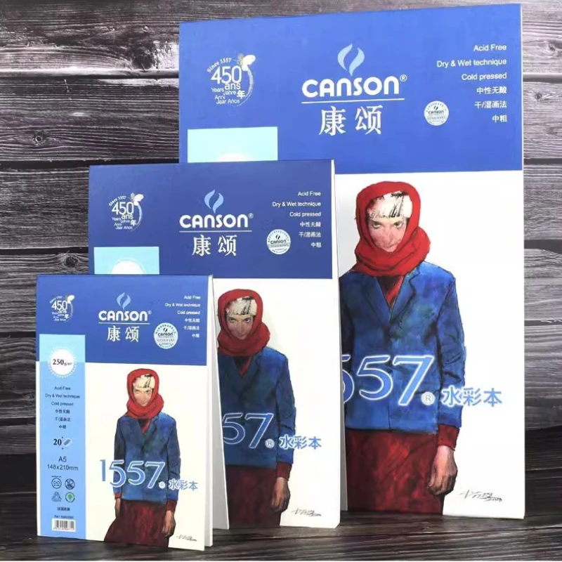 A5/A4 Watercolor Paper 20 Sheets Clear Texture and Easy Coloring Neutral Acid-free Use for Dry and Wet Paintings and Sketching