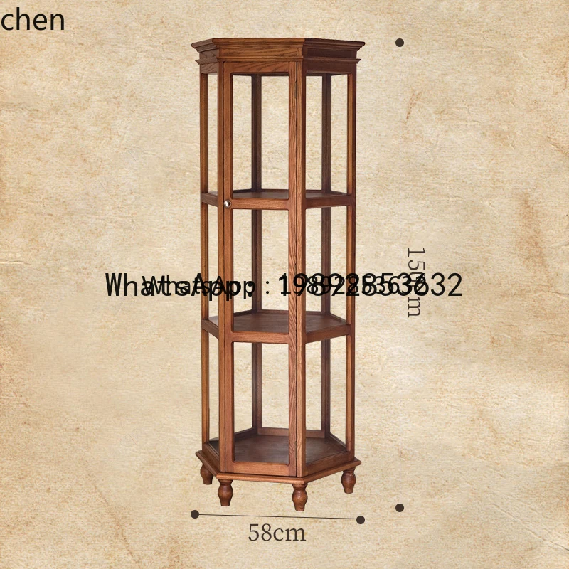 CC retro transparent glass display cabinet furniture jewelry display Zhongdao cabinet home accessories