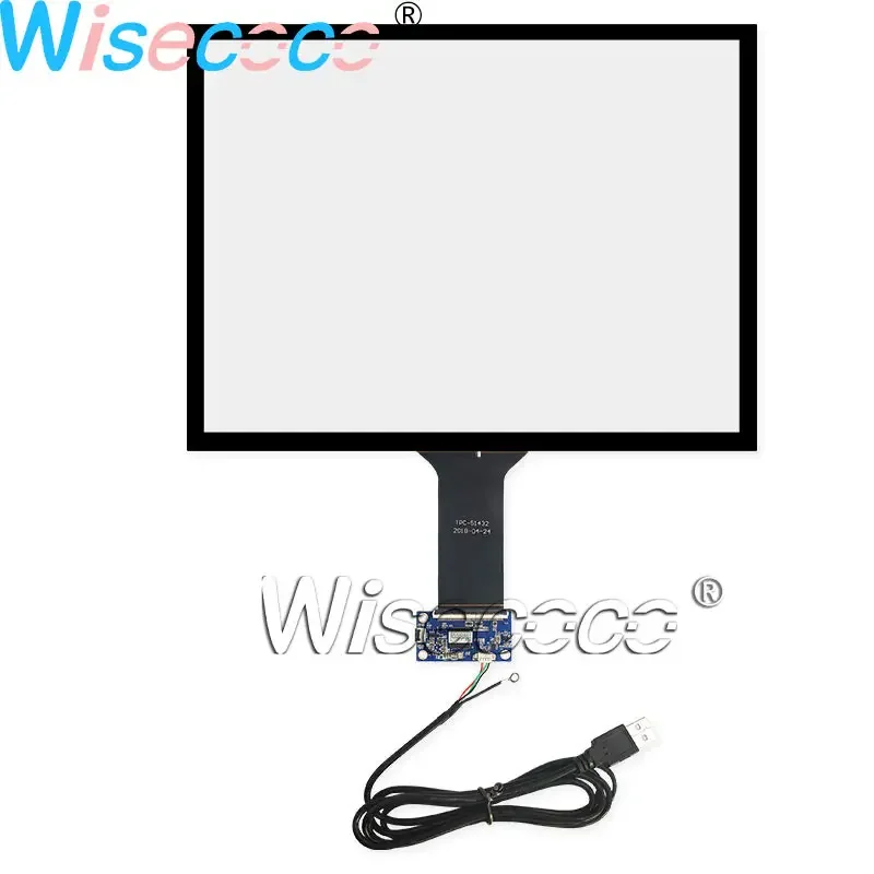 Wisecoco 15 Inch Capacitive Touch Screen Trackpad USB Plug and Play 10 Point Glass Sensor Panel Digitizer 324.9*248MM