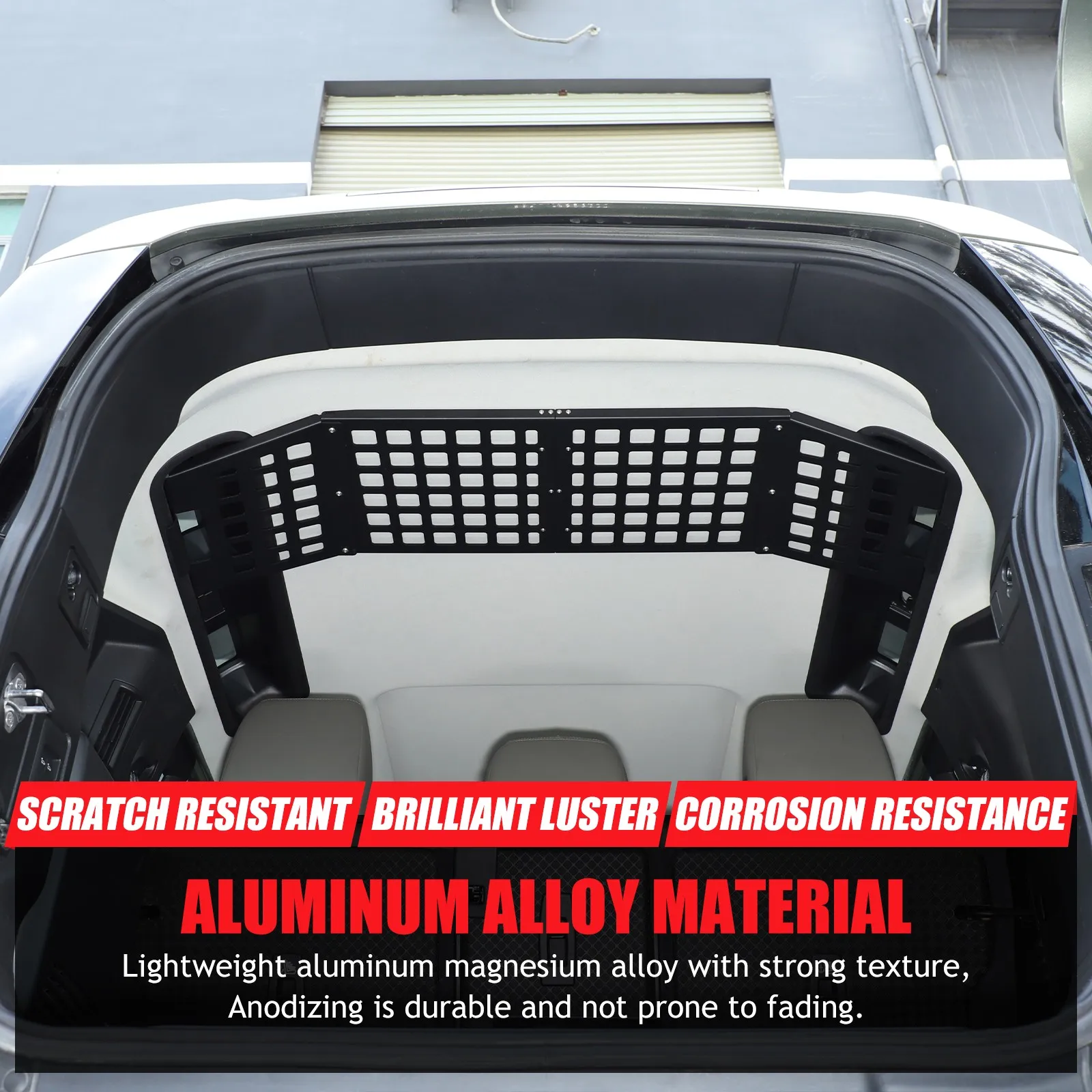 

Aluminum Alloy Car Trunk Roof Molle Panel Storage Rack For Land Rover Defender 90 110 2020-2023 Multipurpose Storage Shelf Rack