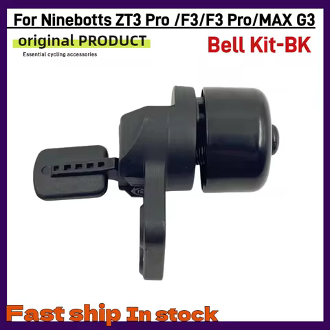 Original Aluminum Alloy Bell Loud Alerting Horn Ring for Ninebots ZT3 ZT3 pro F3 F3Pro MAX G3 Electric Scooter Accessories Parts