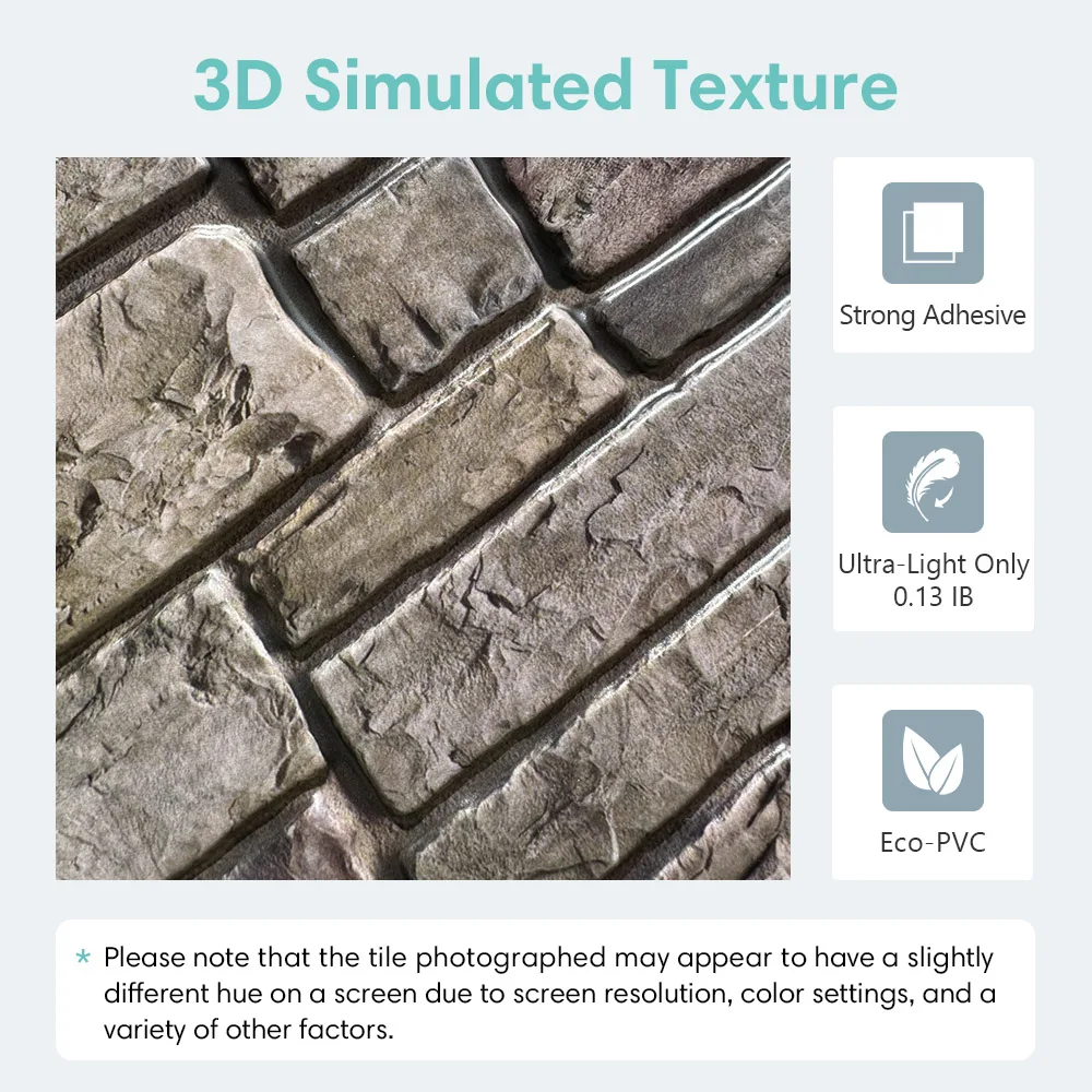 10szt 3D Faux Stone Peel and Stick Wall Panel, samoprzylepna płytka kuchenna Backsplash, naklejka ścienna 3D Naklejka na płytkę 30 cm x 30 cm