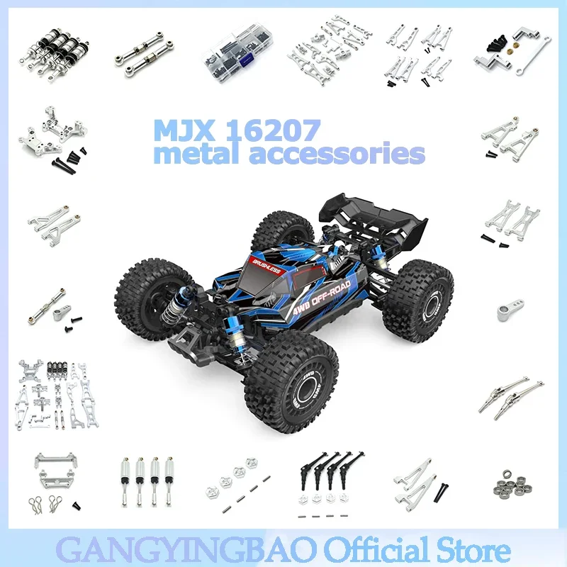 

Aluminum Alloy Suspension Arm Cup Set Upgrade Metal Parts Accessories for Mjx Hyper 1/16 Go RC Car 16207 16208 16209 H16 H16BM