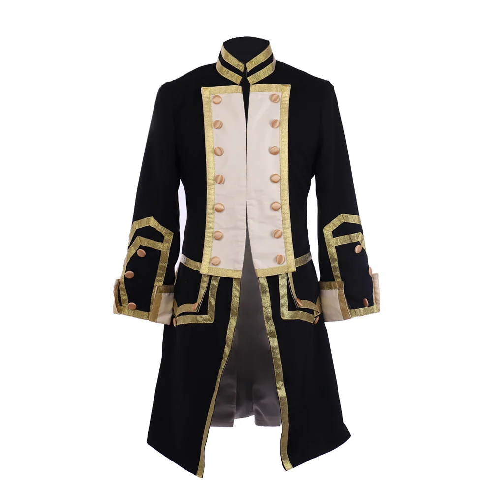 

Men's 18th Century Colonial Tailcoat Medieval Victorian Regency Military Uniform European Court Royal Noble Outfit Custom Made