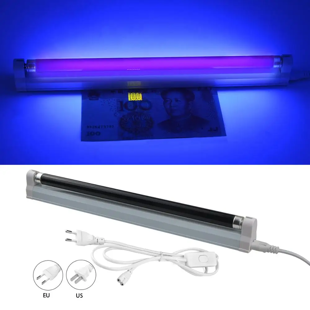 Blue UV Light Bar T5 Tube Lamp Blacklight 110V 220V Ultraviolet Fluorescent CFL Light Bulb Violet Lamps for Detection Stage Lamp