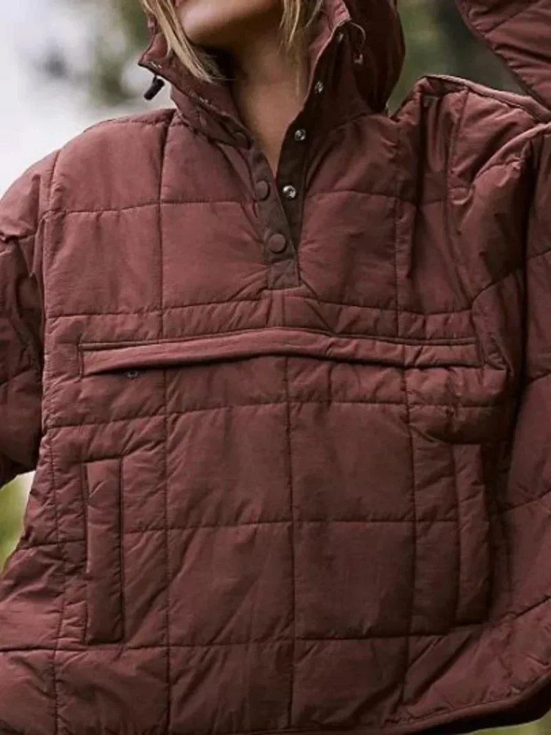 

Mäntel Frau Winter 2023 Jacke Uni Vintage Kleidung Lose Bomber Verdickte Kapuzen Oberteile Streetwear Mode Frauen Schwere Jacken