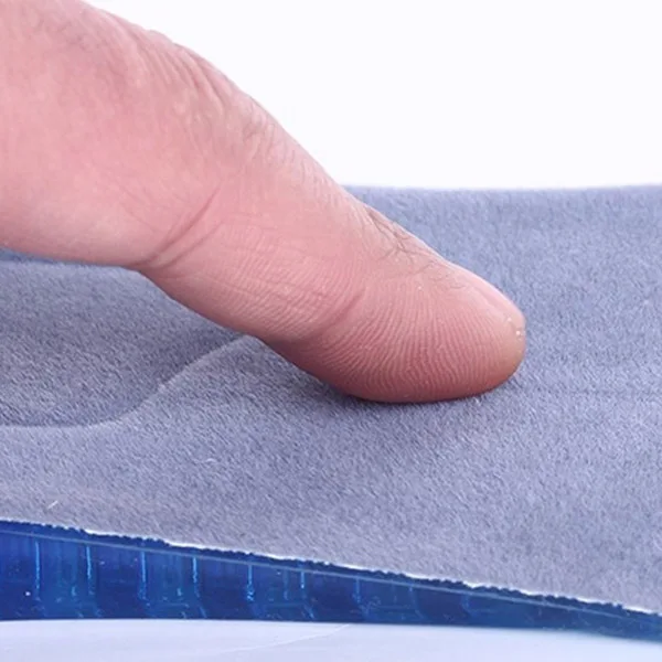 

2-Layer Blue Silicone Half Type Adjustable Height Increased Insoles Unisex Invisible Shoe Pads Foot Pain Relief