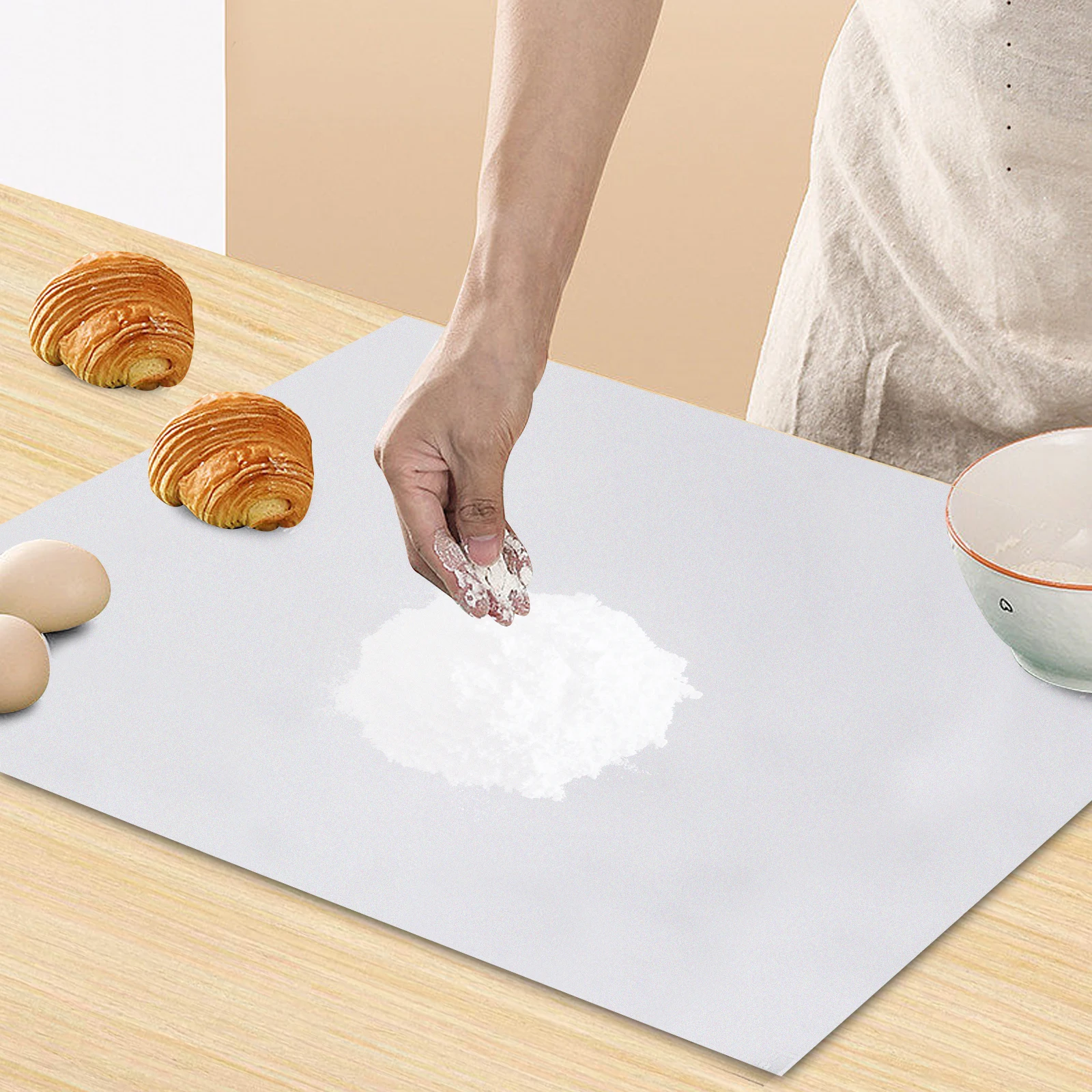 

23.6*15.7 in Stainless Steel Cutting Board Kitchen with Non-Slip “L” Shape Edge for Cutting Vegetables and Meat Kneading Dough