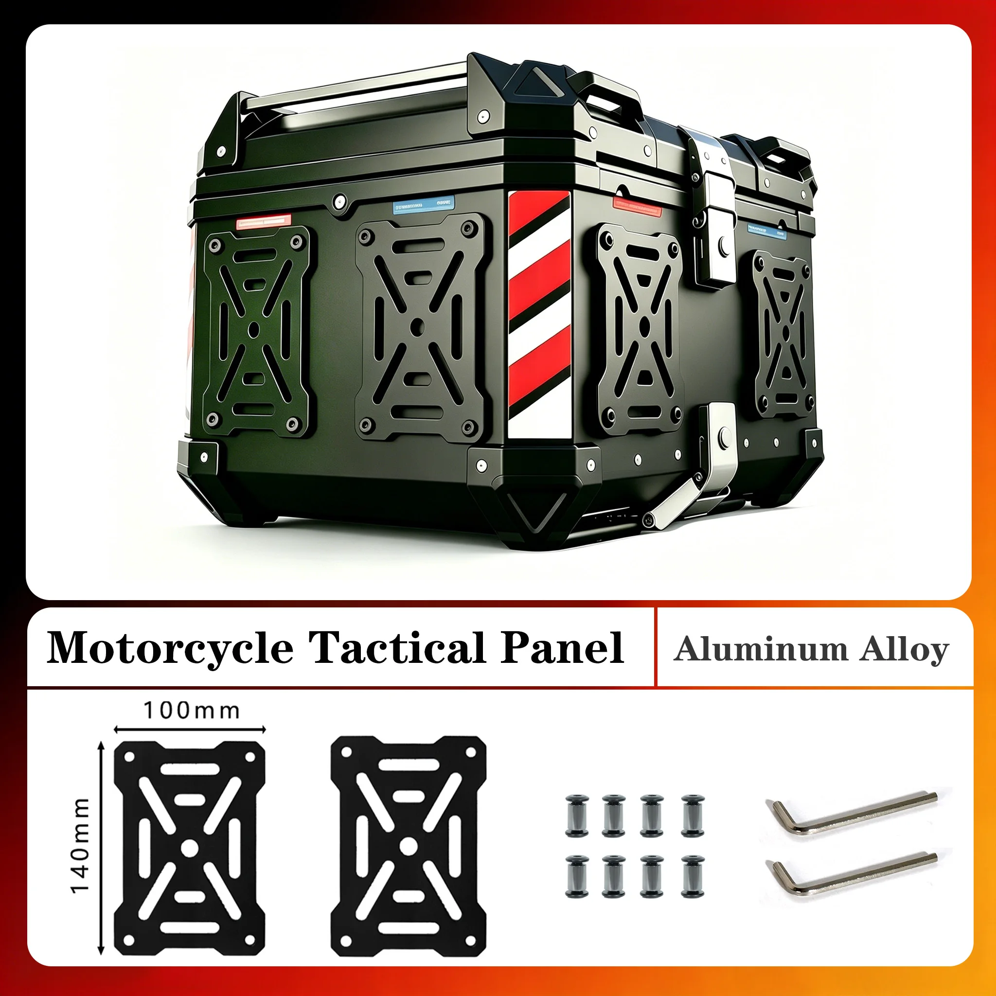 

2PCS Tactical Expansion Panel For Motorcycle Trunk Molle Panel Quick-Mounting aluminum alloy Universal Modular Organizer Storage