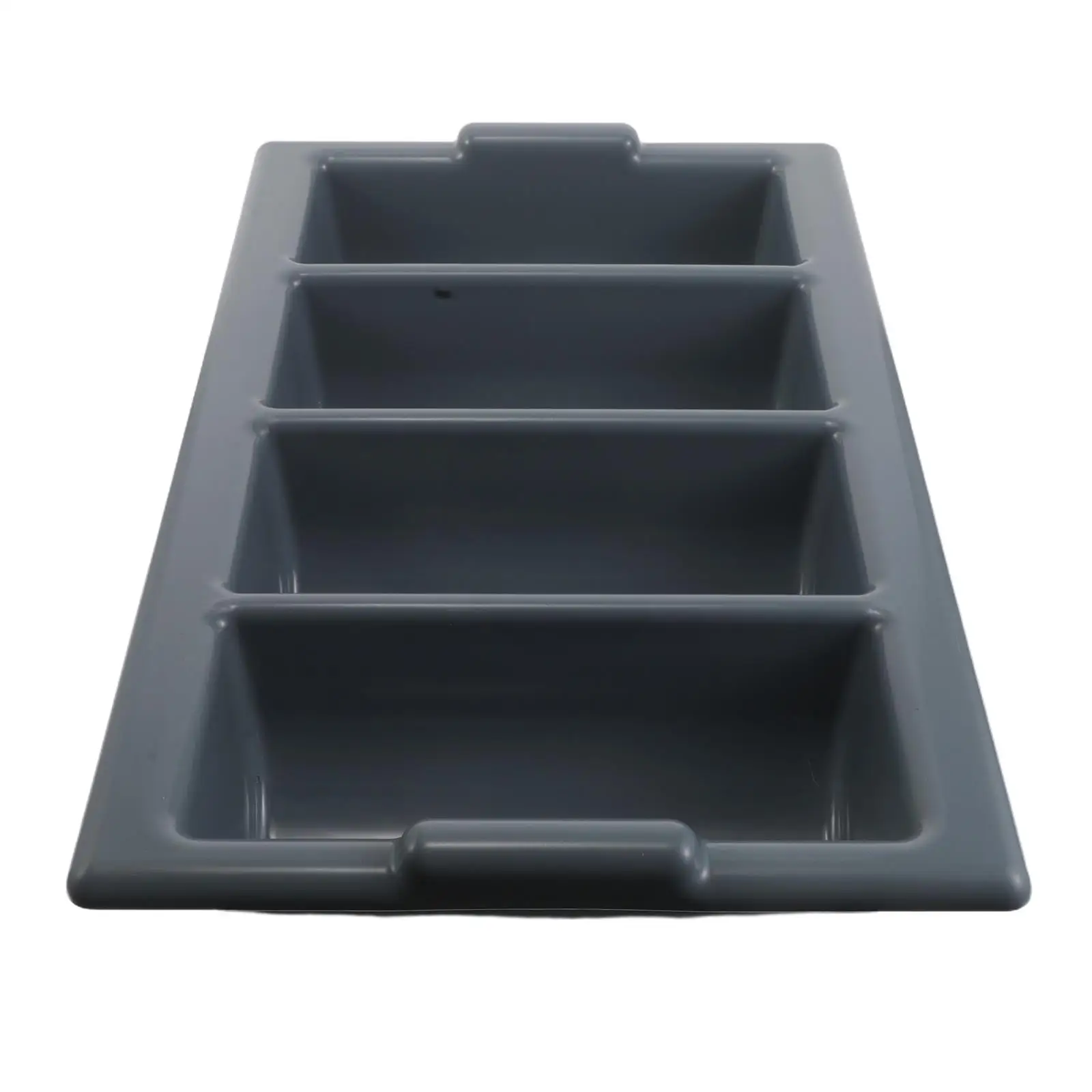 

4-Grid Plastic Cutlery Organizer Tray for Kitchen Drawer - Space-Saving Utensil Holder Divider for Spoons Forks Knives -