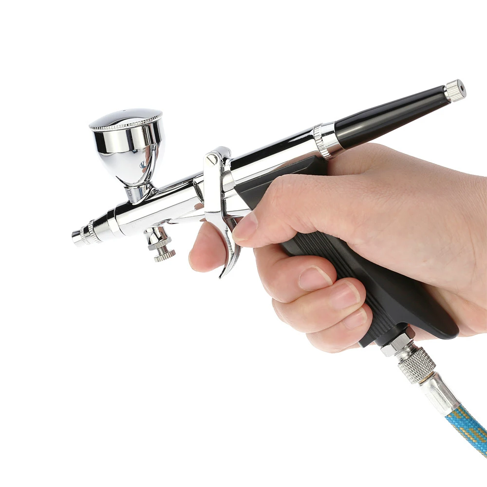 Imagem -03 - Nasedal 0.3 0.5 0.8 mm Dupla Ação Gravidade Airburhs 2cc 5cc 13cc Pistola de Pulverizador Nt116b Aerógrafo Conjunto Spray Modelo Escova de ar