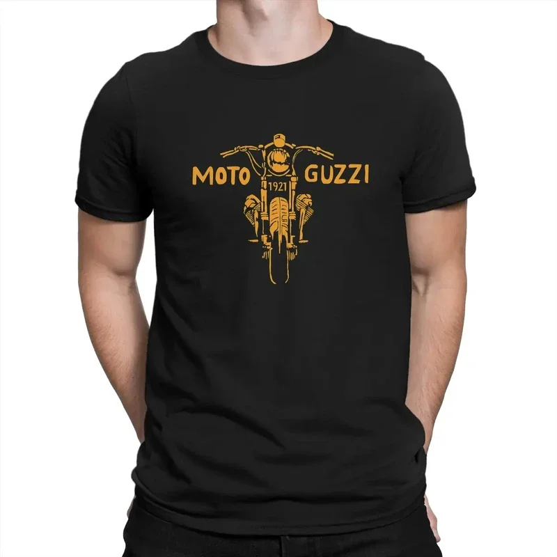 

Moto Guzzi Washed Orange Unique Polyester TShirt Motorcycle Top Quality New Design Graphic T Shirt Short Sleeve