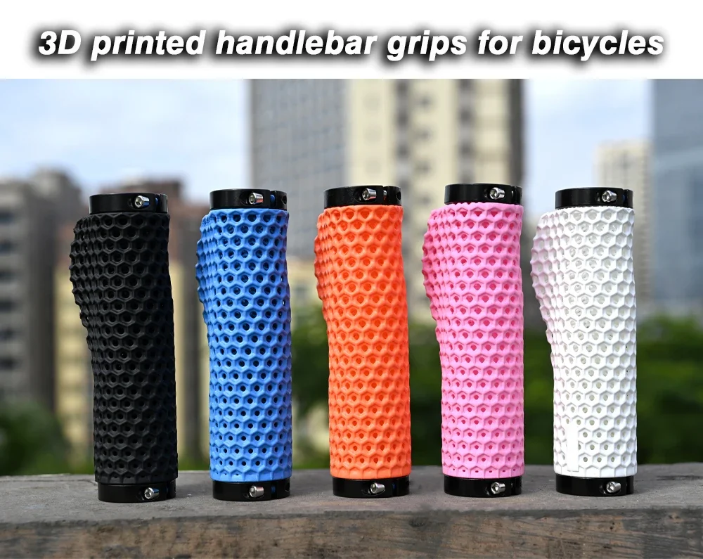 GOLDIX Premium 3D-gepresste Lenkergriffe, rutschfest, stoßdämpfend, MTB-Fahrradlenker-Schutz, Fahrradzubehör – Detail 1