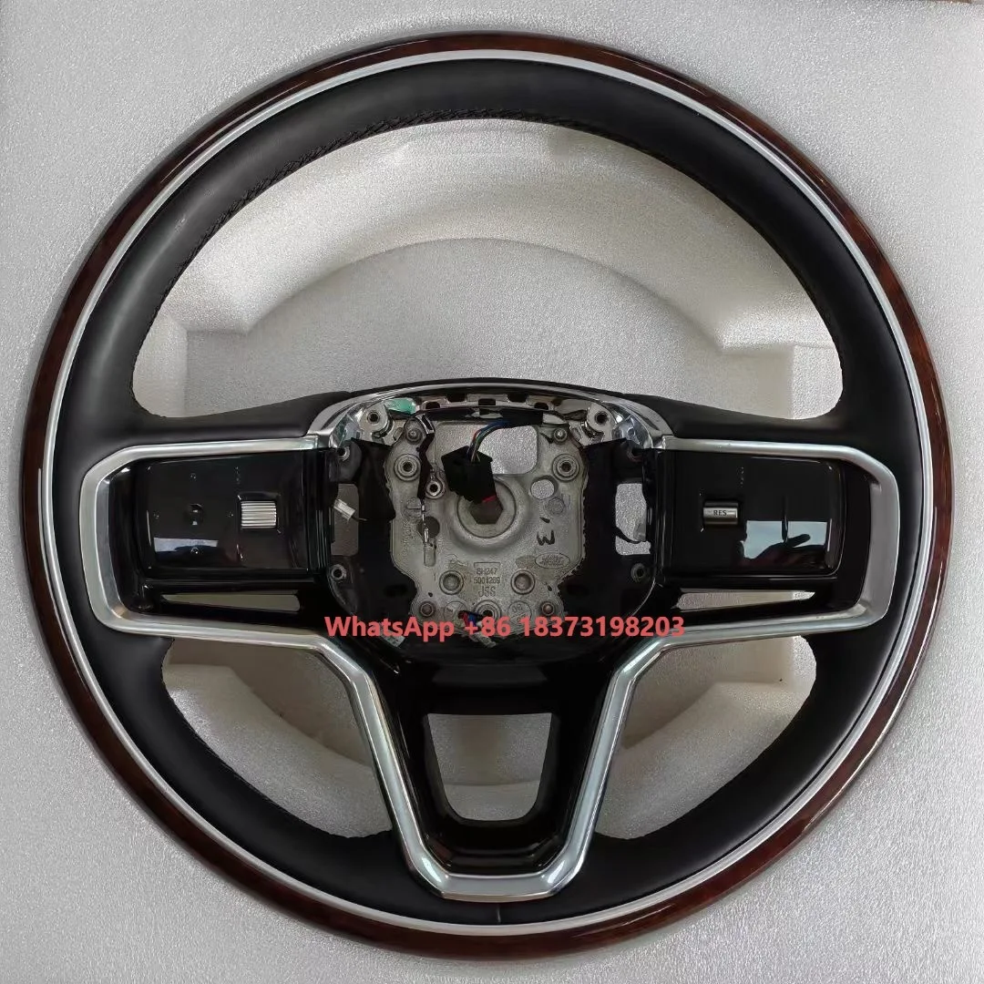 

Black Full Leather Car Steering Wheel for Land Rover Discovery 5 L462 Discovery Sport L550 Range Rover Evoque P300e
