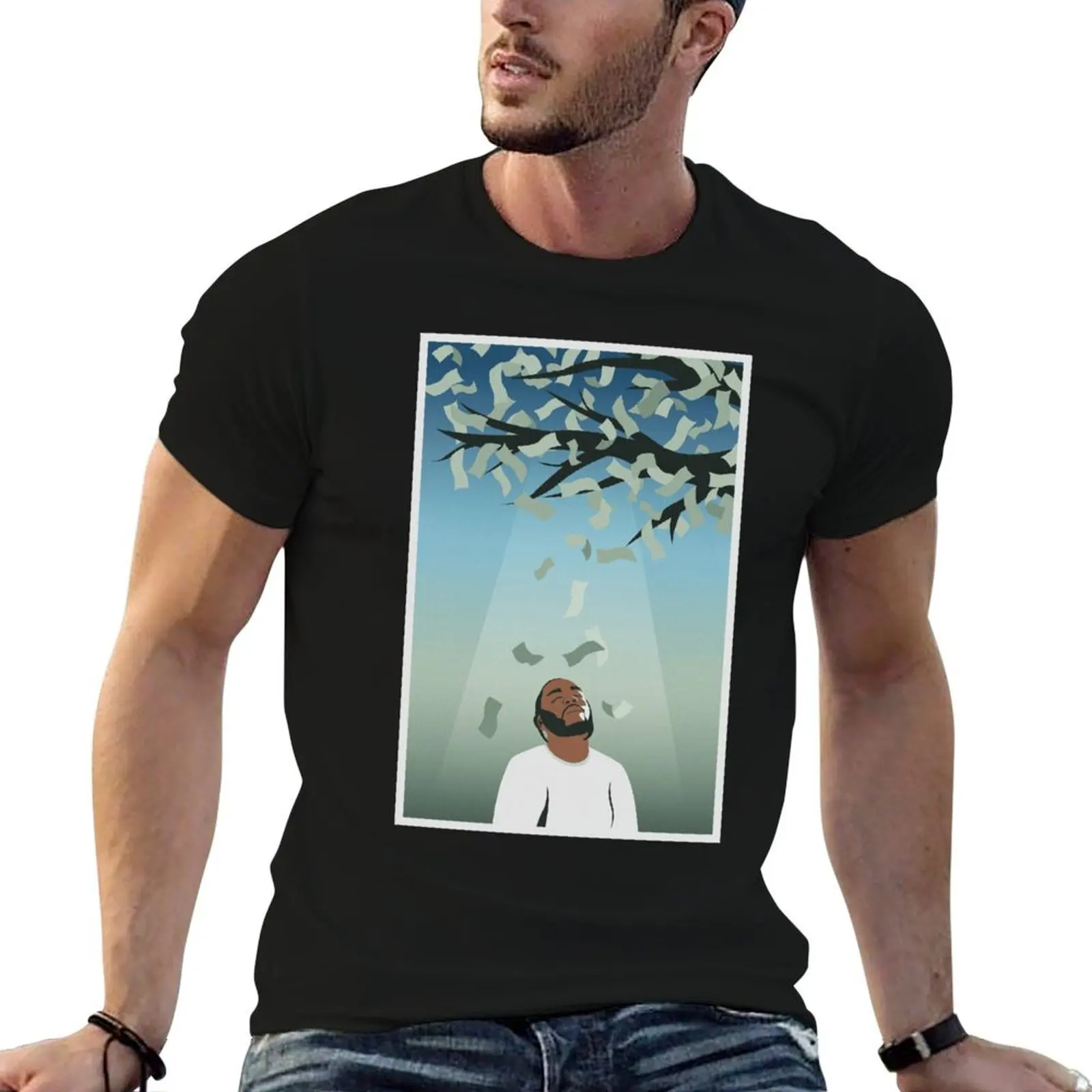 

Money T-Shirt men Lamar - shirt Kendrick Poster Poster cotton cotton tshirt t Trees 100% 100%