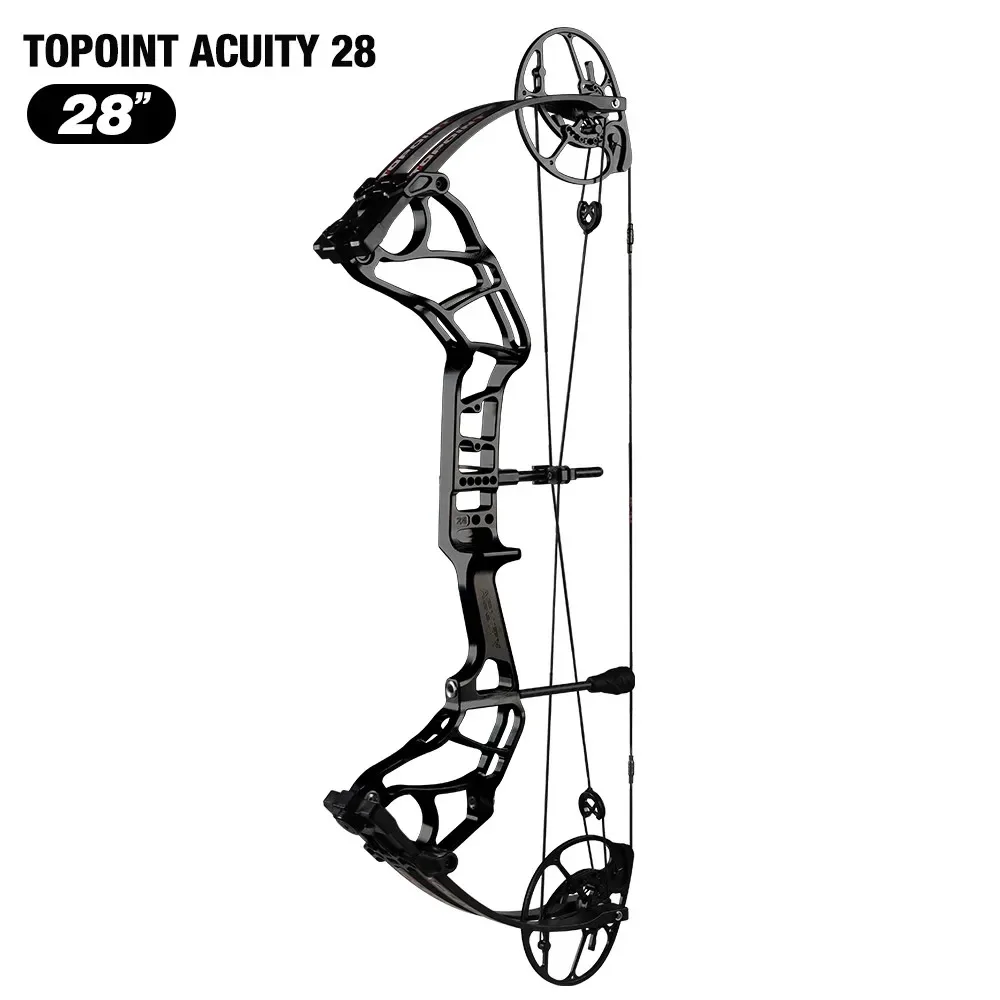 

Topoint Acuity 28" Axle-to-Axle Compound Bow 60/70 Lbs Adjustable CNC Aluminum Riser for Hunting & Target Shooting