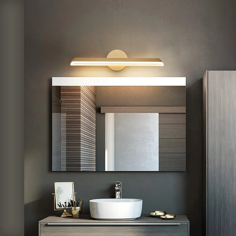 Elegant Gold Light Emitting Diode Makeup Mirror Bathroom Wall Light