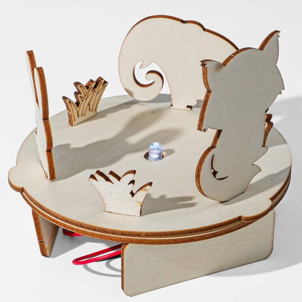 مجموعة واحدة من أدوات تجربة علمية للضوء والظل DIY للأطفال، أنشطة تعليمية للبناء الخشبي للتعلم العملي والعلمي #4