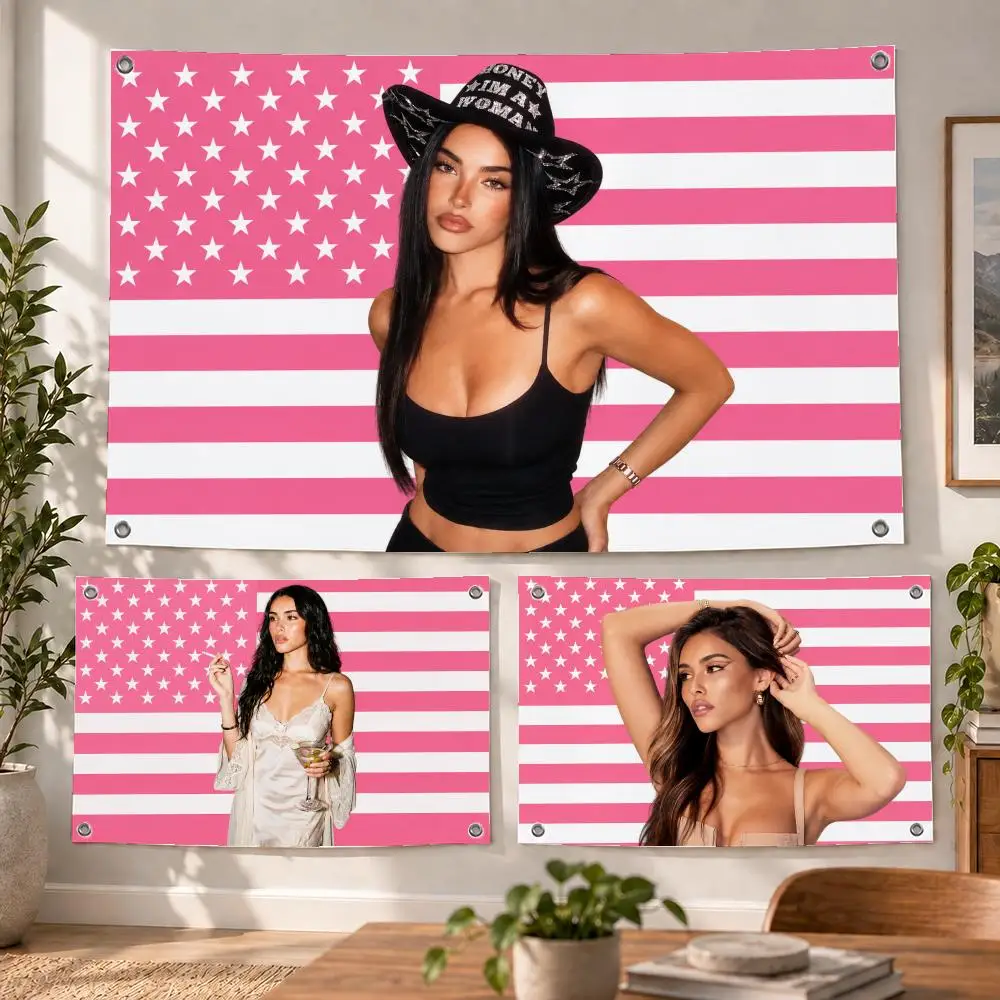 Bandera Decorativa de Madison Beer, Artista de Música Pop, para Interiores, Dormitorio, Sala de Juegos, Pared, Fiesta, Club, Regalo para Fans