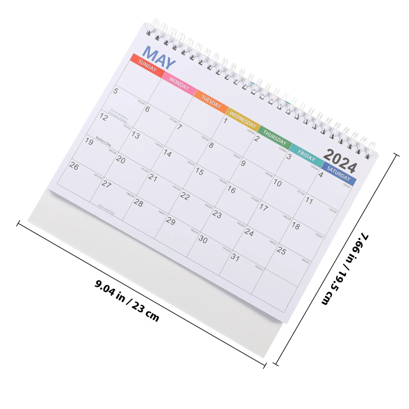 Bussinessic 2024 mesa calendário almofada mesa superior decoração cavalete suporte ano novo chinês escritório planejador mensal decorativo fornecimento de papel