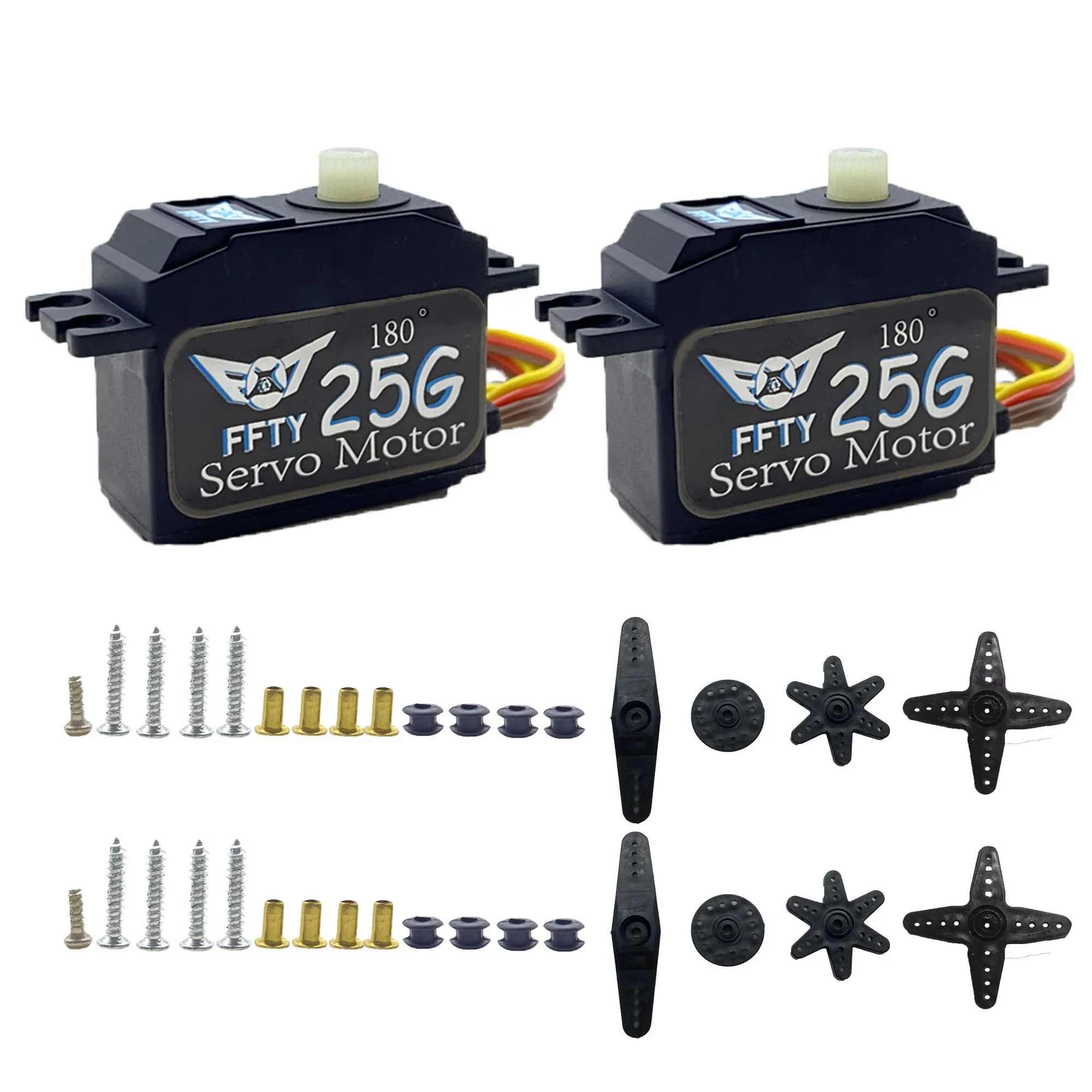 Servo FFTY 25G - Controle de alta precisão para voos de avião 3D, Maneuvers de barcos suaves e coordenação de grupos de drones |   Servo motor
