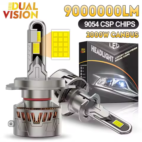 K5C Plus 6000K H7 LED Headlight Bulbs 9000000LM H1 H4 H8 H11 Super Bright Double Copper Tube 9005 9006 9012 H27 880 881 12V