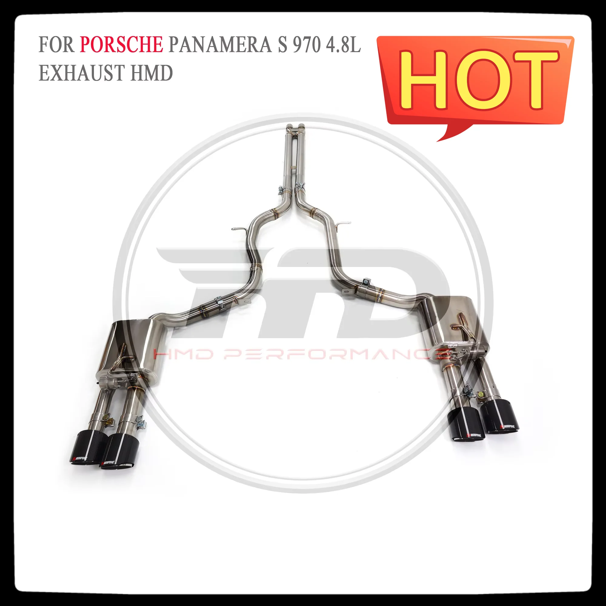 

HMD Exhaust System Stainless Steel Performance Catback for Porsche Panamera Turbo 970 4.8T Muffler With Valve