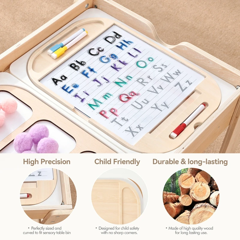 Optical Wooden Sensory Table Montessori Letter Board Set Promotes Sensory Refinement Children's Learning Supplies Gift
